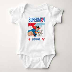 Superman und Krypto fliegen Baby Strampler