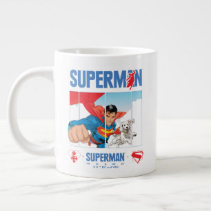 Superman und Krypto fliegen Jumbo-Tasse