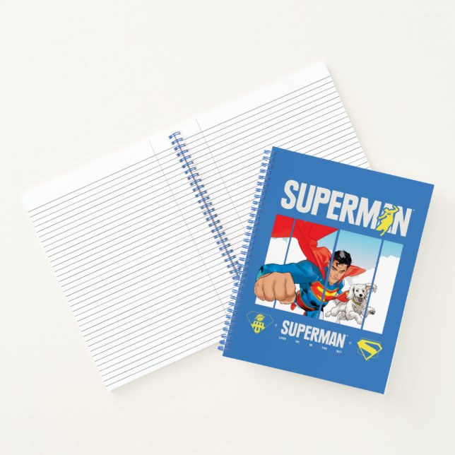 Superman und Krypto fliegen Notizbuch (Innenseite)