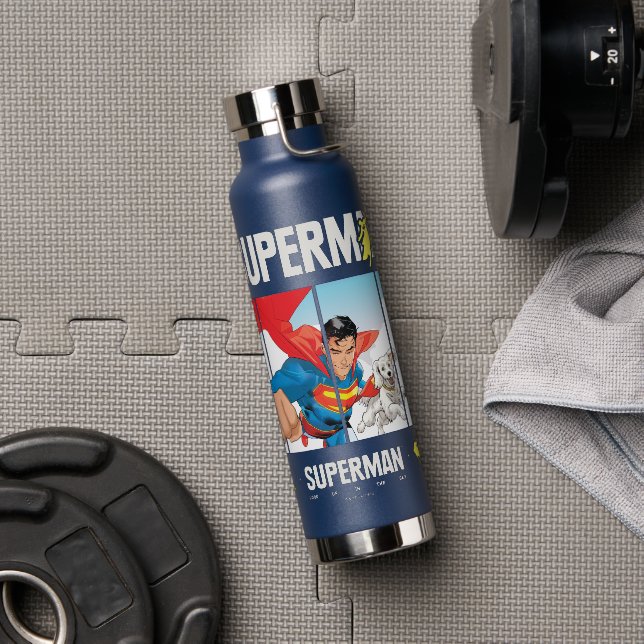 Superman und Krypto fliegen Trinkflasche (Fitnessstudio)