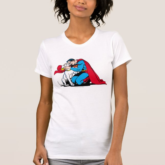 Superman und Krypto T-Shirt (Vorderseite)