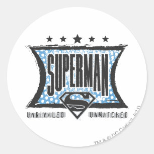 Superman Unrivale, unübertroffen Runder Aufkleber