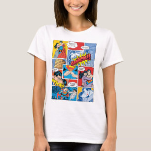 Superman Valentine's Day   Comic Book Collage T-Shirt