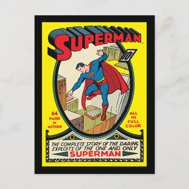 Superman (vollständige Geschichte) Postkarte (Vorderseite)