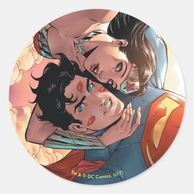 Superman/Wonder Woman Comic Cover #11 Variante Runder Aufkleber (Vorderseite)