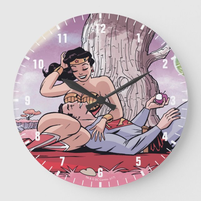 Superman/Wonder Woman Comic Cover #14 Variante Große Wanduhr (Vorderseite)