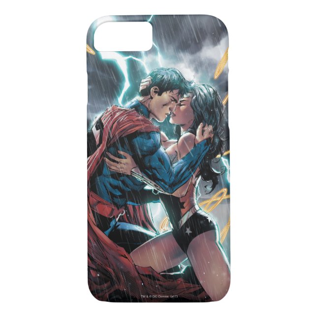 Superman/Wonder Woman Comic Werbekunst Case-Mate iPhone Hülle (Rückseite)