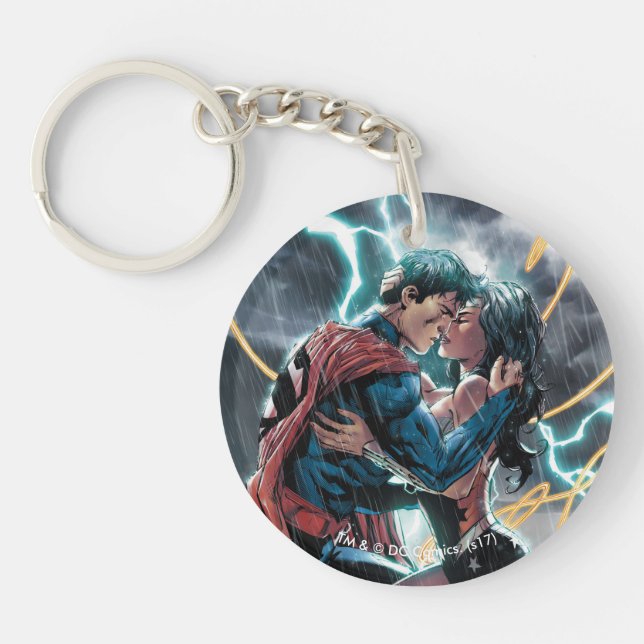 Superman/Wonder Woman Comic Werbekunst Schlüsselanhänger (Vorderseite)