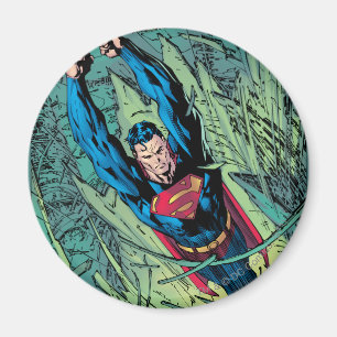 Supermann bricht durch magnet