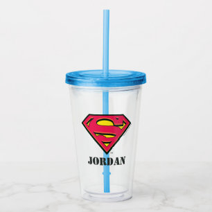 Supermann S-Schild klassisches Logo Acryltrinkbecher