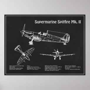 Supermarine Spitfire - Flugzeugkonzept PD Poster