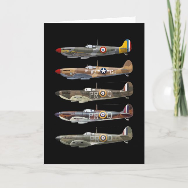 Supermarine Spitfire is a British WW2 fighter Karte (Vorderseite)