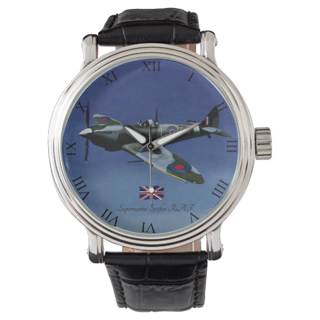 Supermarine Spitfire IX Uhr. Armbanduhr (Vorderseite)