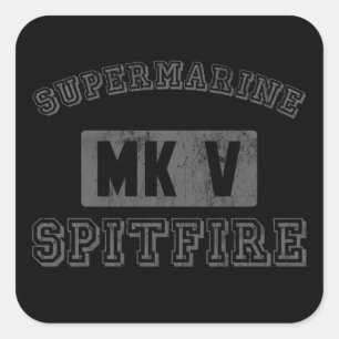 Supermarine Spitfireaufkleber Quadratischer Aufkleber