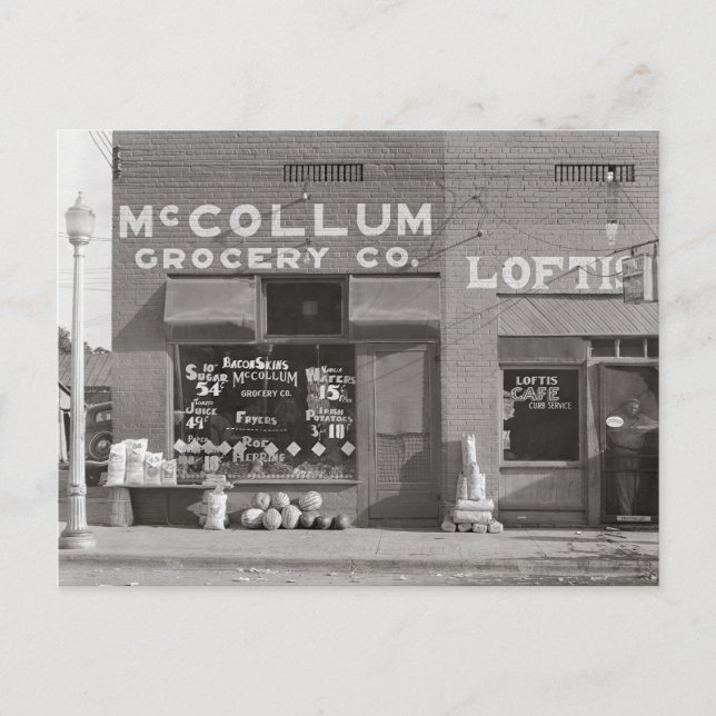 Supermarkt für Kleinstädte, 1935 Postkarte (Vorderseite)