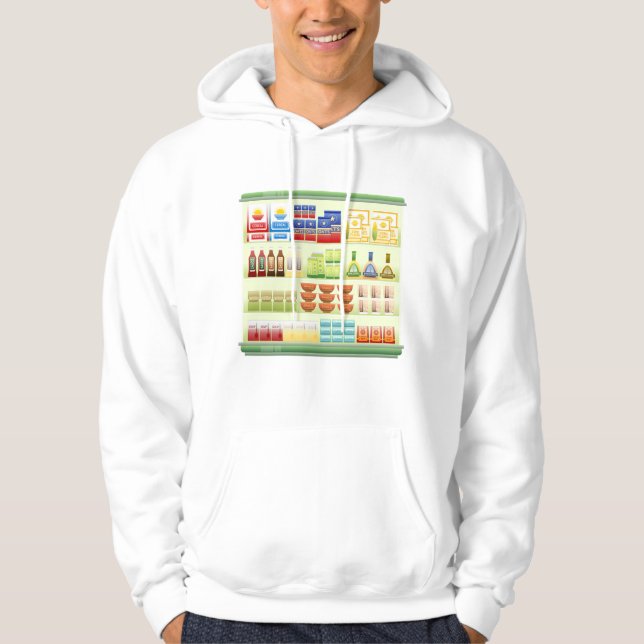 Supermarkt Waren Shelf Mens Hoodie (Vorderseite)