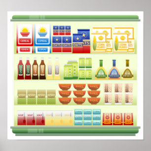 Supermarktposter für Waren Poster