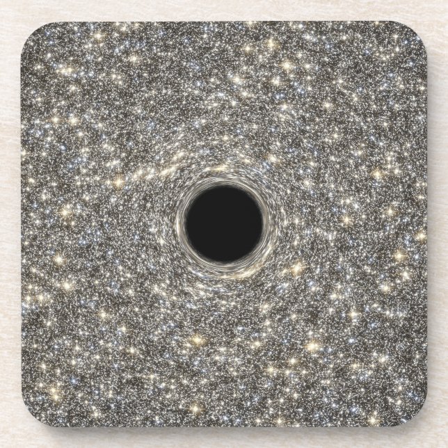 Supermassives schwarzes Loch in der Mitte einer Ga Getränkeuntersetzer (Vorderseite)