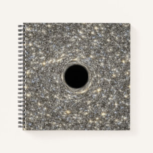 Supermassives schwarzes Loch in der Mitte einer Ga Notizbuch