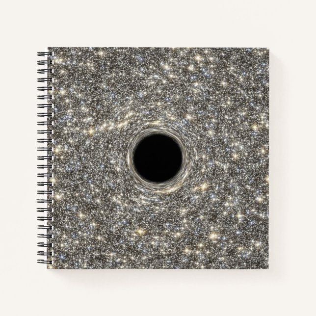 Supermassives schwarzes Loch in der Mitte einer Ga Notizbuch (Vorderseite)