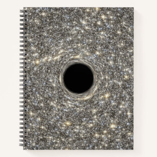 Supermassives schwarzes Loch in der Mitte einer Ga Notizbuch