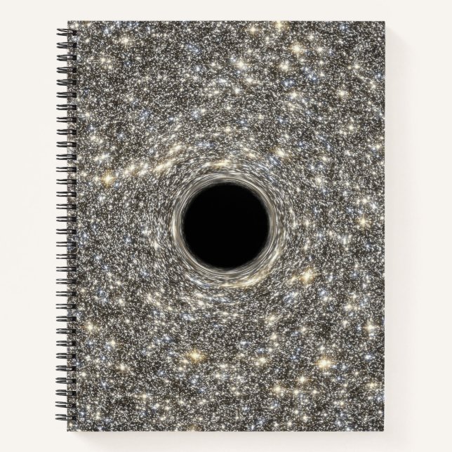 Supermassives schwarzes Loch in der Mitte einer Ga Notizbuch (Vorderseite)