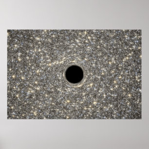 Supermassives schwarzes Loch in der Mitte einer Ga Poster