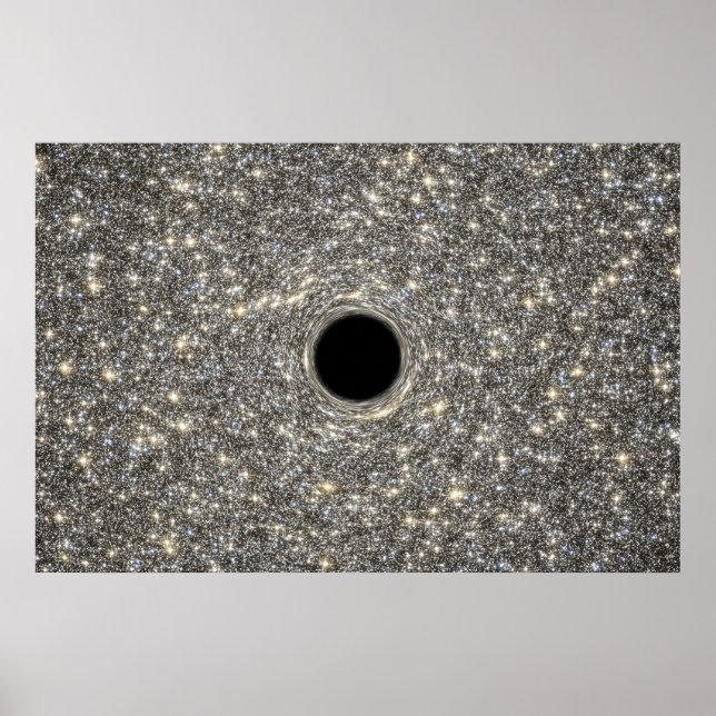 Supermassives schwarzes Loch in der Mitte einer Ga Poster (Vorne)