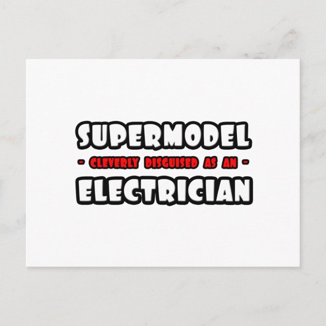 Supermodel .. Elektriker Postkarte (Vorderseite)