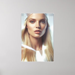 Supermodel Portrait Stretched Canvas Print Leinwanddruck
