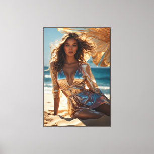 Supermodel Stretched Canvas Print Leinwanddruck