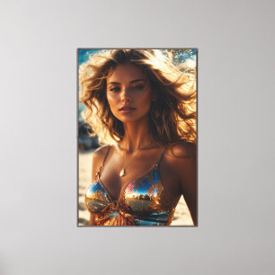Supermodel Stretched Canvas Print Leinwanddruck