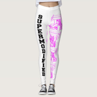 Supermodified mit rosa Kontur Leggings
