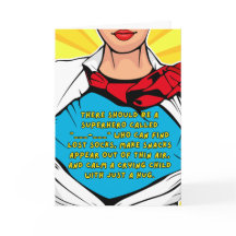 Supermom - Carte de fête des mères amusante et int