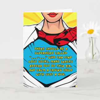 Supermom - Carte de fête des mères amusante et int