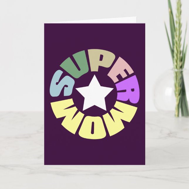 SuperMom: Meine Mutter ist mein Superheld Karte (Vorderseite)