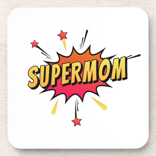 Supermom Retro Comic Pop Art | DESSOUS DE VERRE (Devant)