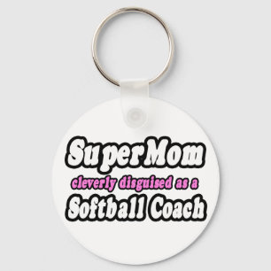 SuperMom...Softball Coach Schlüsselanhänger