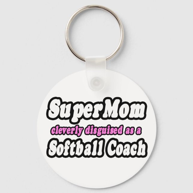 SuperMom...Softball Coach Schlüsselanhänger (Vorderseite)
