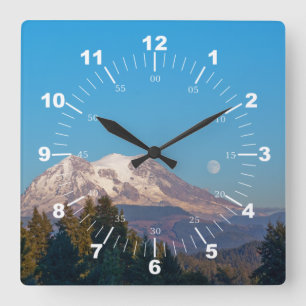 Supermond 2014 quadratische wanduhr