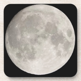 Supermond am schwarzen Himmel Getränkeuntersetzer