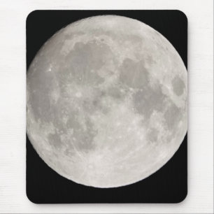 Supermond am schwarzen Himmel Mousepad