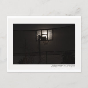 Supermond-Basketballkorb-Spielplatz-Rückenbrett Postkarte