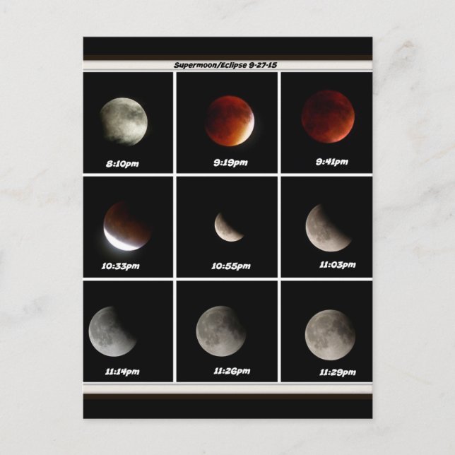 Supermond & Eclipse Postkarte (Vorderseite)
