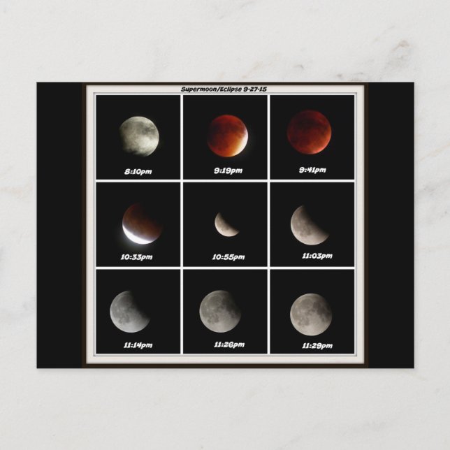 Supermond & Eclipse Postkarte (Vorderseite)