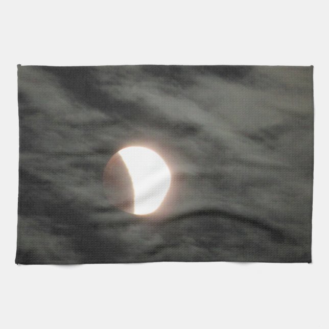 Supermond-Mondfliege in Wolken Handtuch (Horizontal)