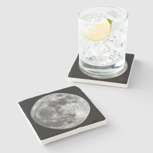 Supermond-Untersetzer Steinuntersetzer (Seitenansicht)