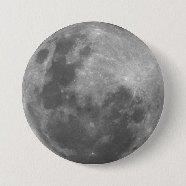 Supermond-Vollmond-Mondphotographie-Aufkleber Button (Vorderseite)