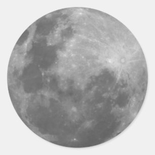 Supermond-Vollmond-Mondphotographie-Aufkleber Runder Aufkleber