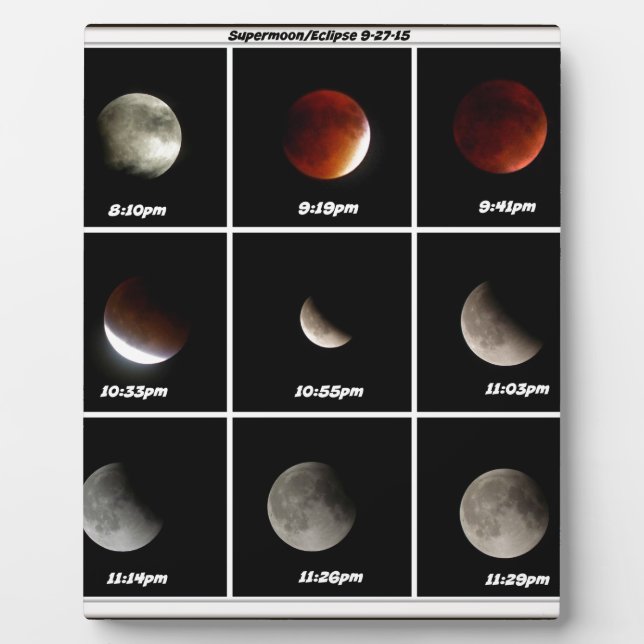 Supermoon & Eclipse Fotoplatte (Vorderseite)